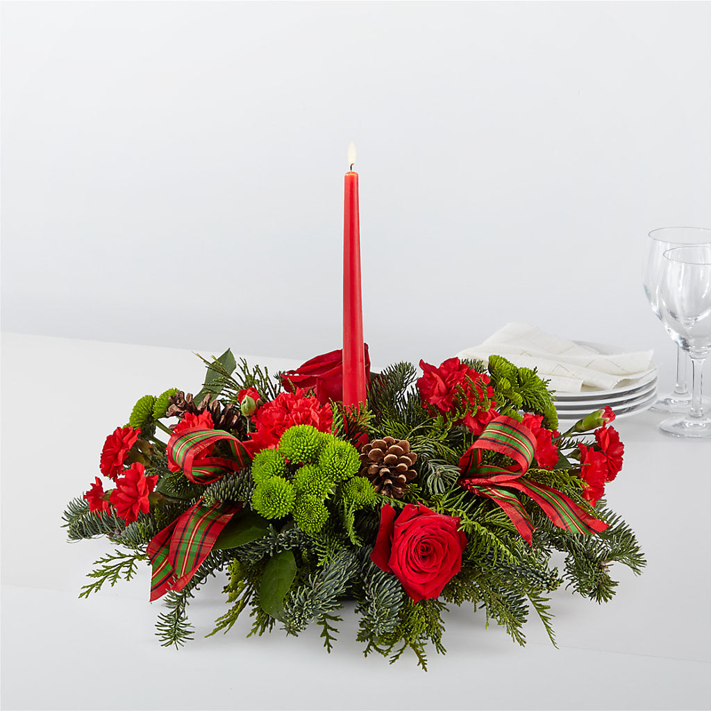 By the Candlelight Centerpiece – Flowers By Louise, Wasilla AK