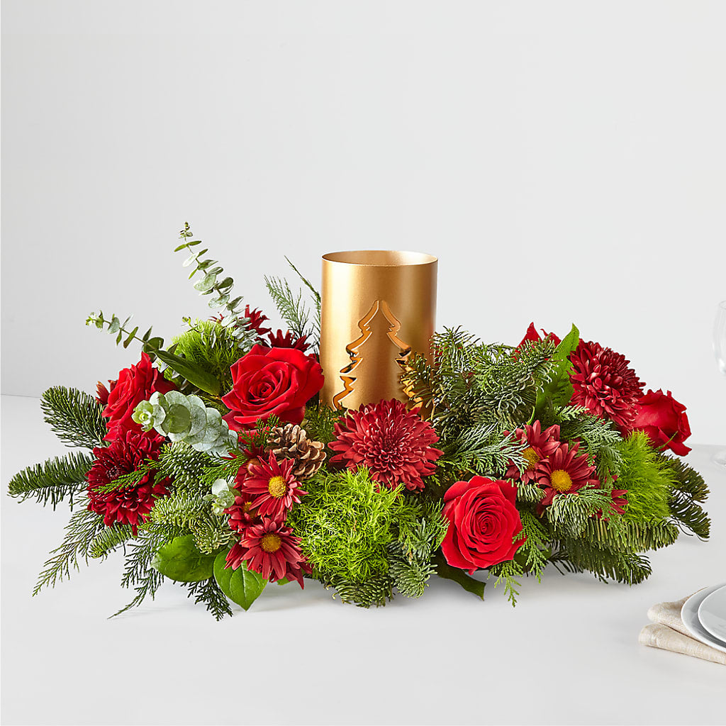 Toast the Season Centerpiece – Flowers By Louise, Wasilla AK