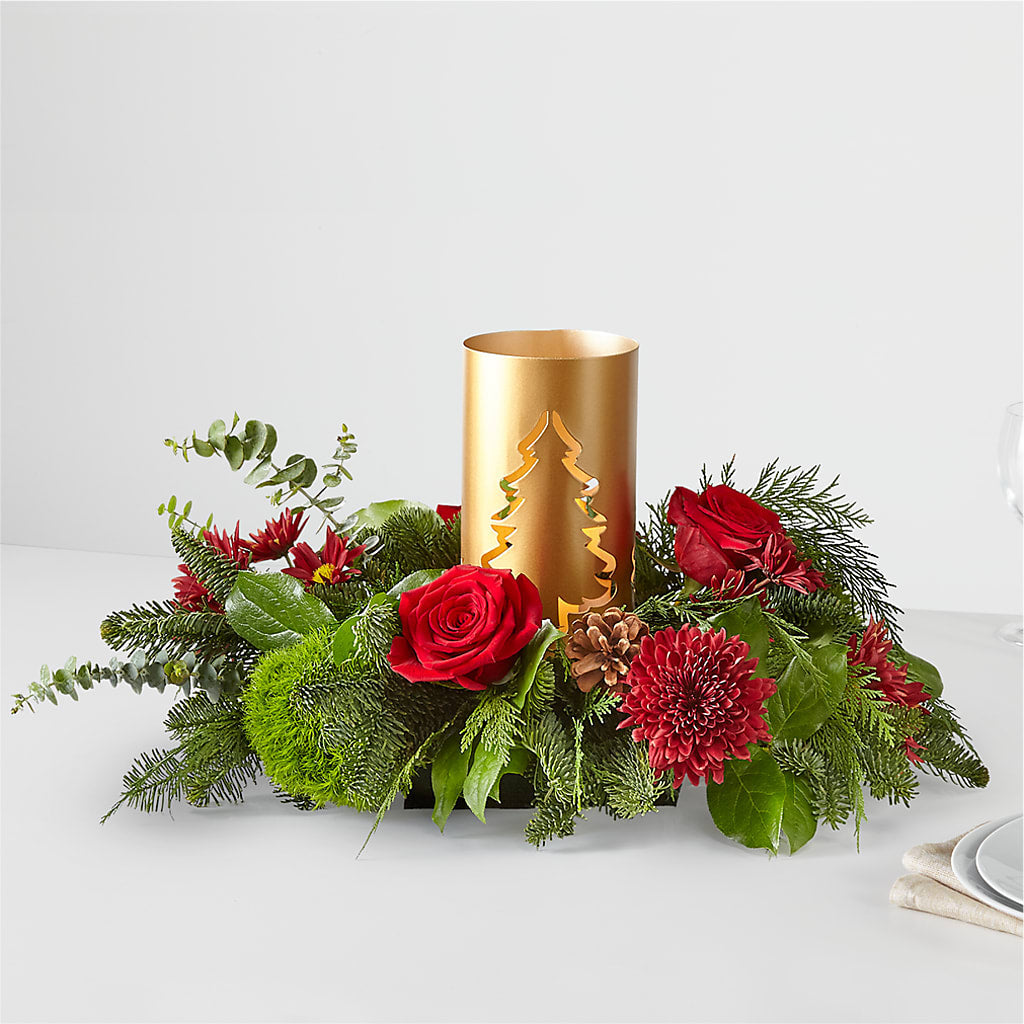 Toast the Season Centerpiece – Flowers By Louise, Wasilla AK