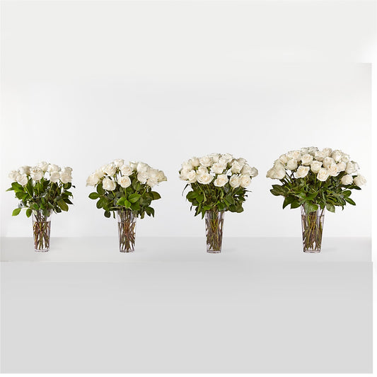 Long Stem White Rose Bouquet – Flowers By Louise, Wasilla AK