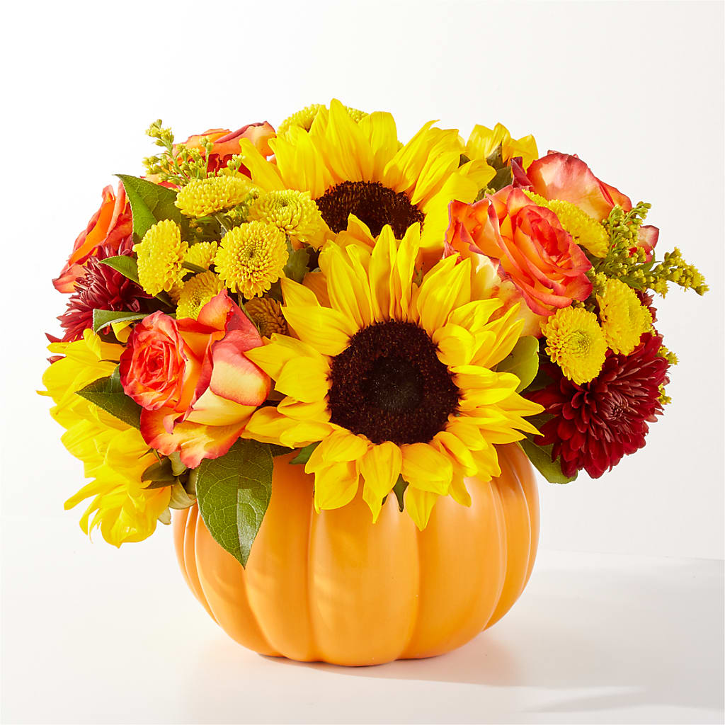 Golden Gourd Pumpkin Bouquet – Flowers By Louise, Wasilla AK