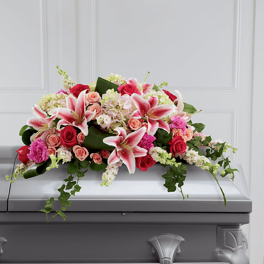 Splendid Grace Casket Spray – Flowers By Louise, Wasilla AK