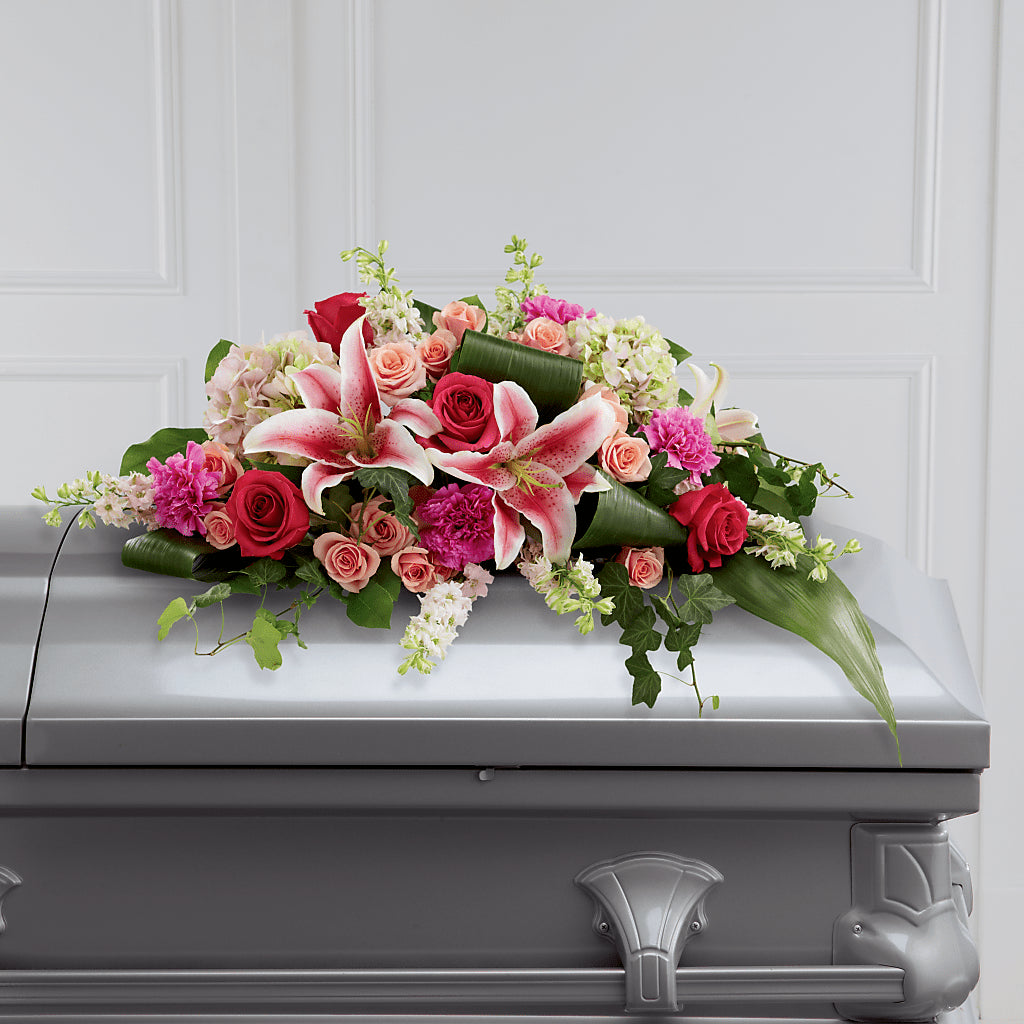 Splendid Grace Casket Spray – Flowers By Louise, Wasilla AK