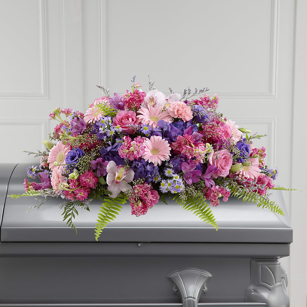 Glorious Garden Casket Spray – Flowers By Louise, Wasilla AK
