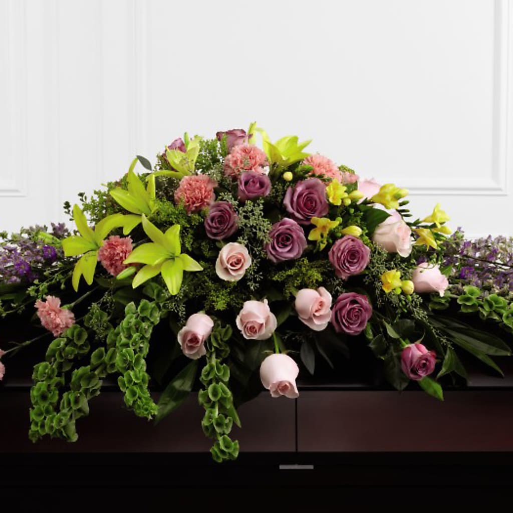 Forever Beloved Casket Spray – Flowers By Louise, Wasilla AK