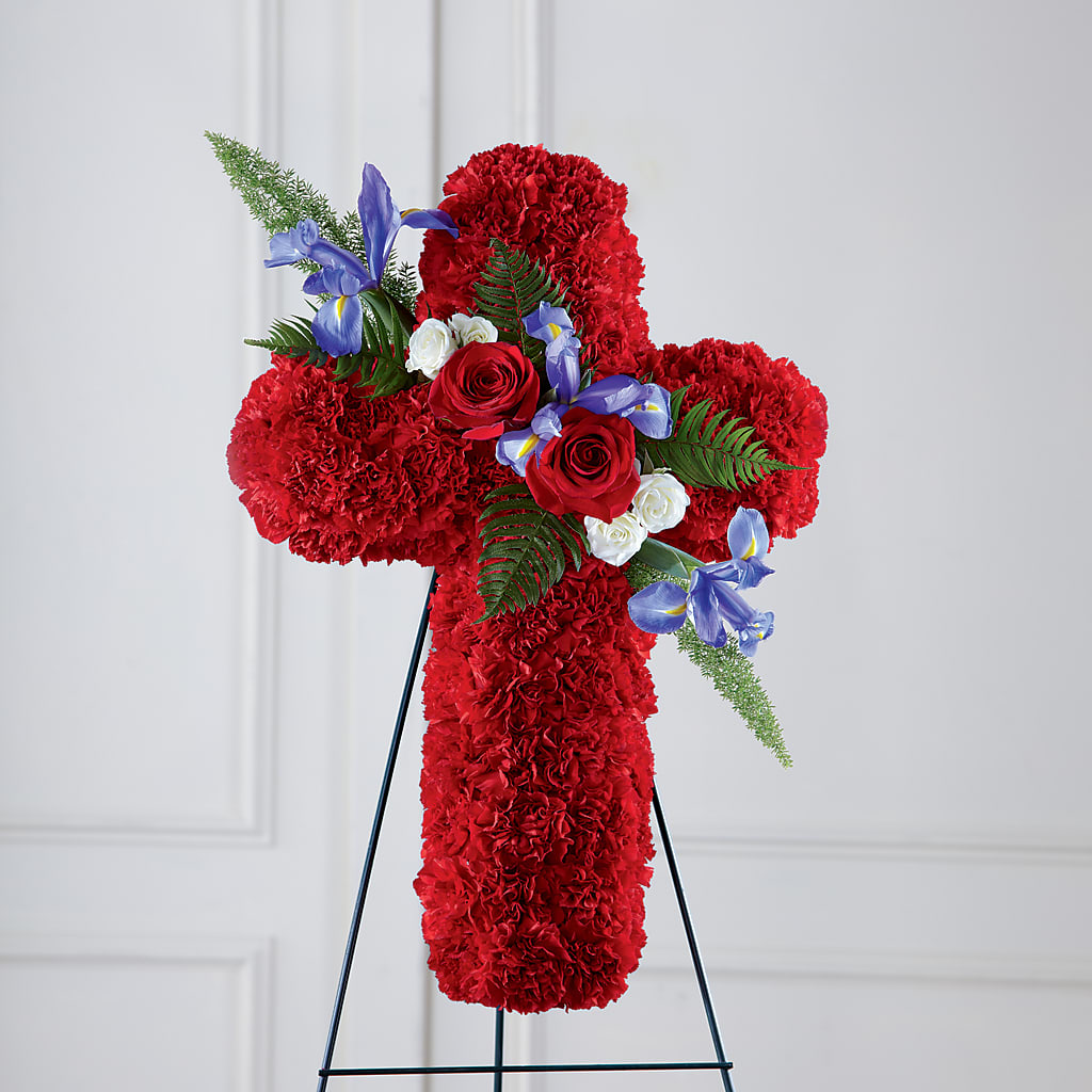 Faithful Hero Floral Cross – Flowers By Louise, Wasilla AK
