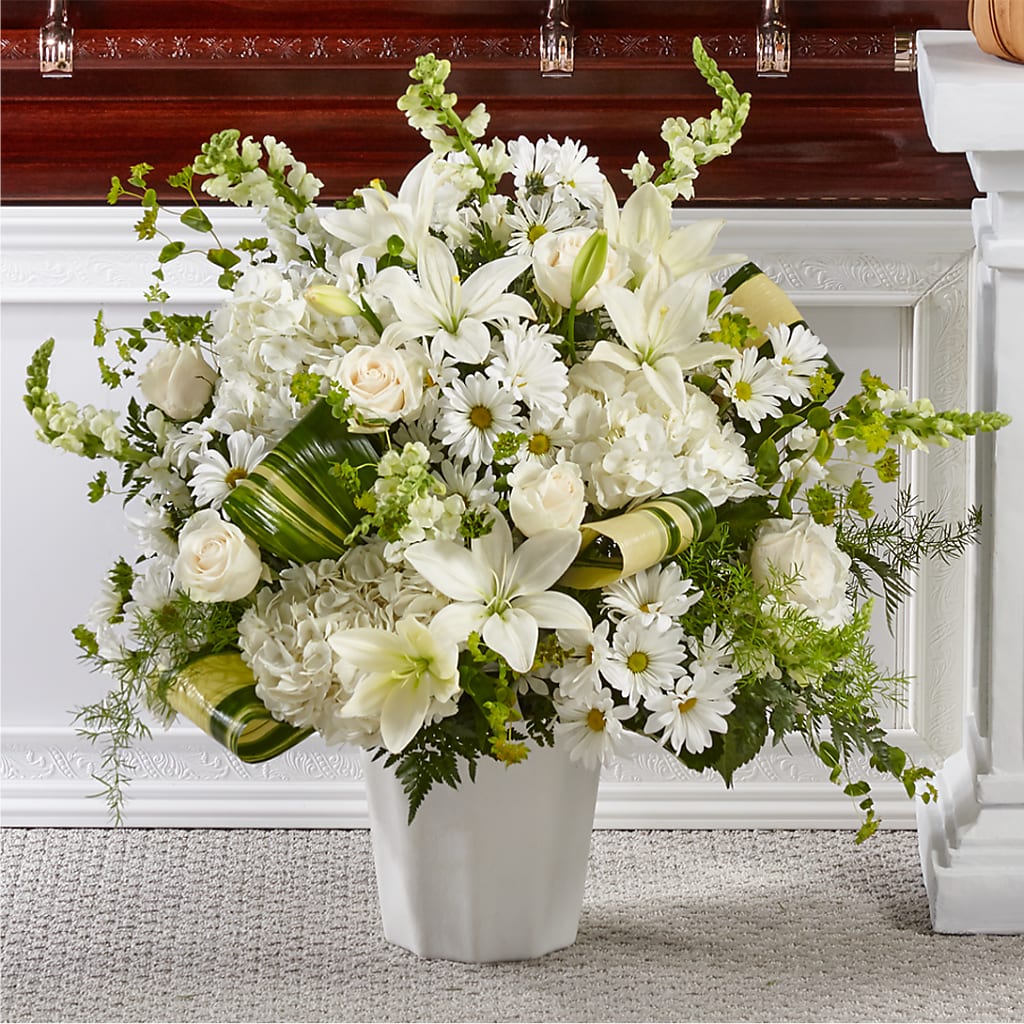 Thoughts of Tranquility Floor Basket – Flowers By Louise, Wasilla AK