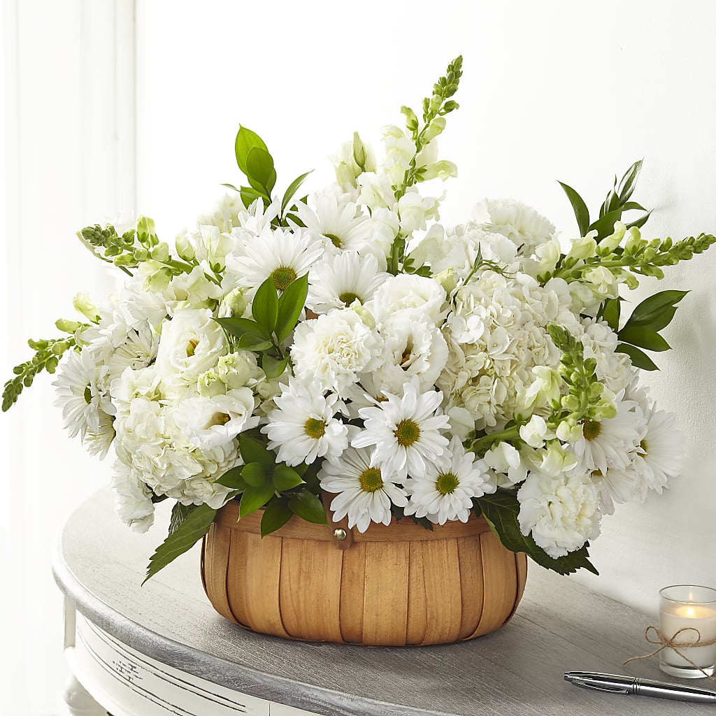 Pure Ivory Basket – Flowers By Louise, Wasilla AK