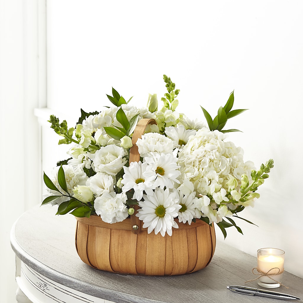 Pure Ivory Basket – Flowers By Louise, Wasilla AK