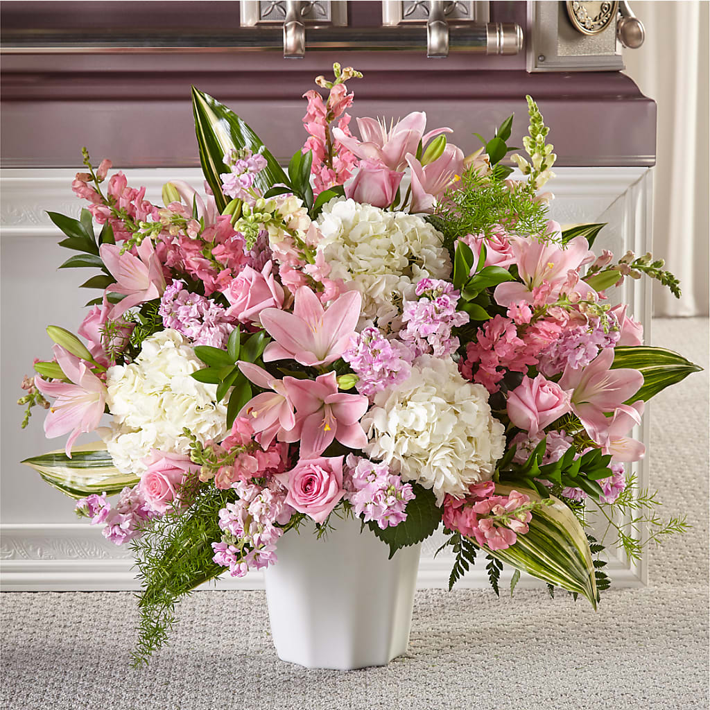 Simply Serene Floor Basket – Flowers By Louise, Wasilla AK