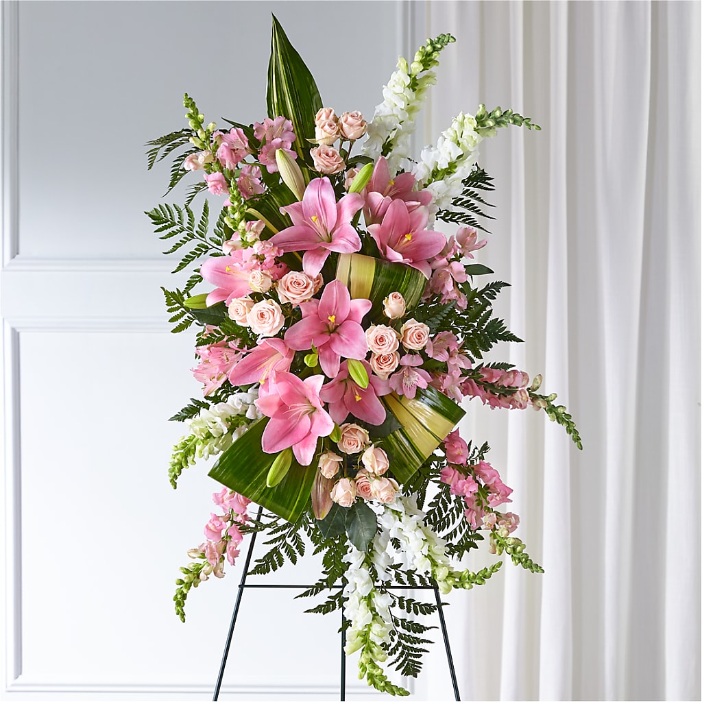 Elegant Embrace Standing Spray – Flowers By Louise, Wasilla AK