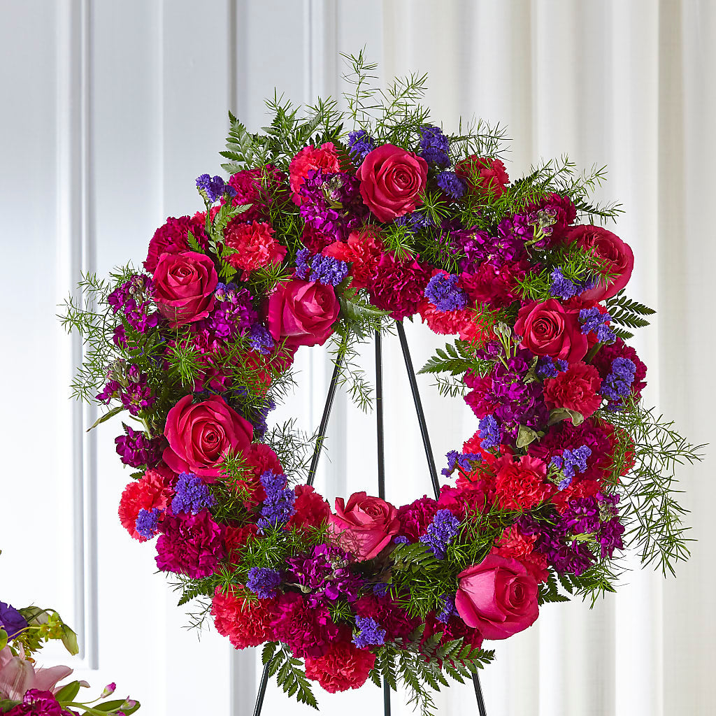 Calming Colors Wreath – Flowers By Louise, Wasilla AK