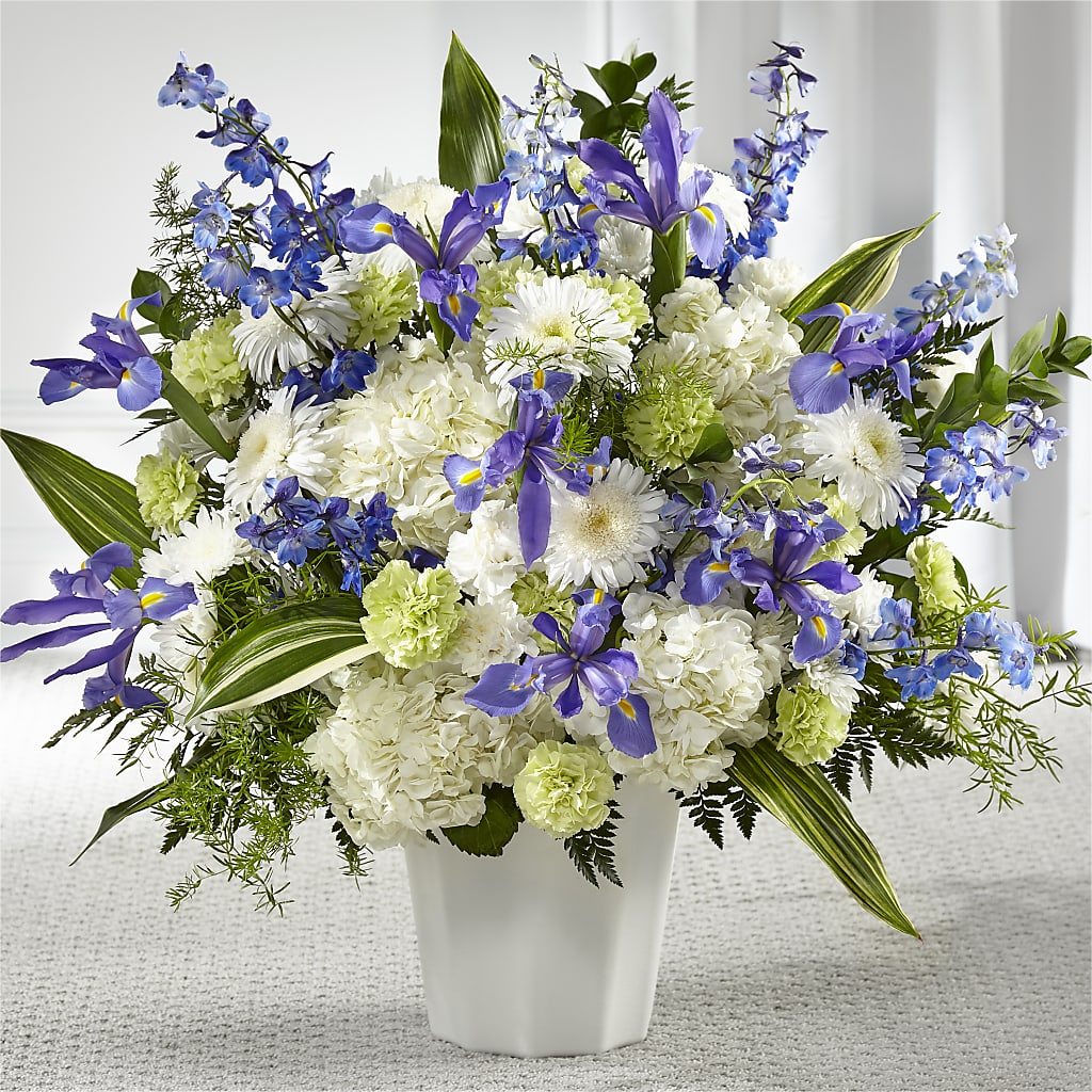 Soft Serenity Floor Basket – Flowers By Louise, Wasilla AK