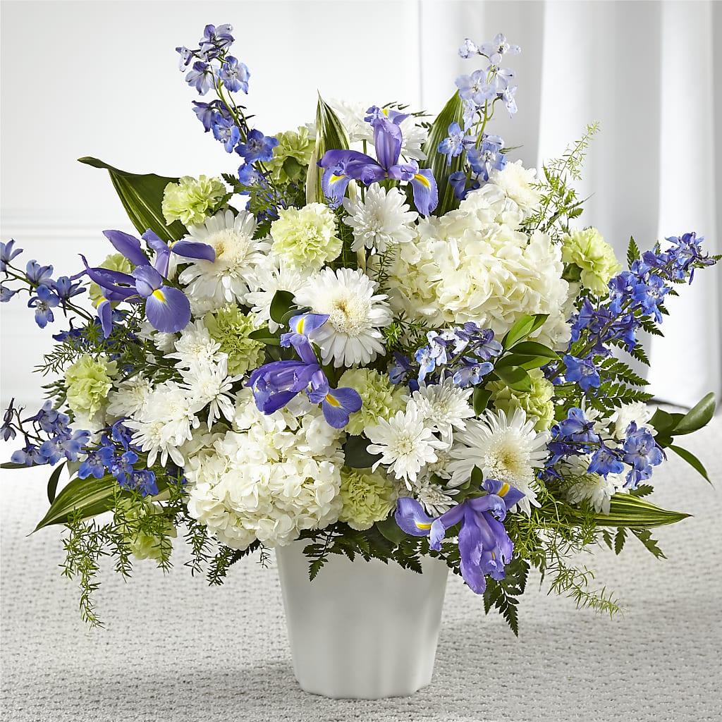 Soft Serenity Floor Basket – Flowers By Louise, Wasilla AK