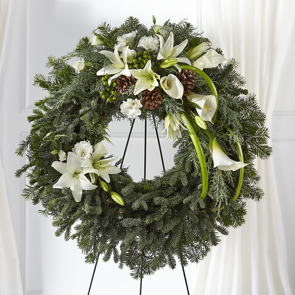 Greens of Hope Wreath – Flowers By Louise, Wasilla AK