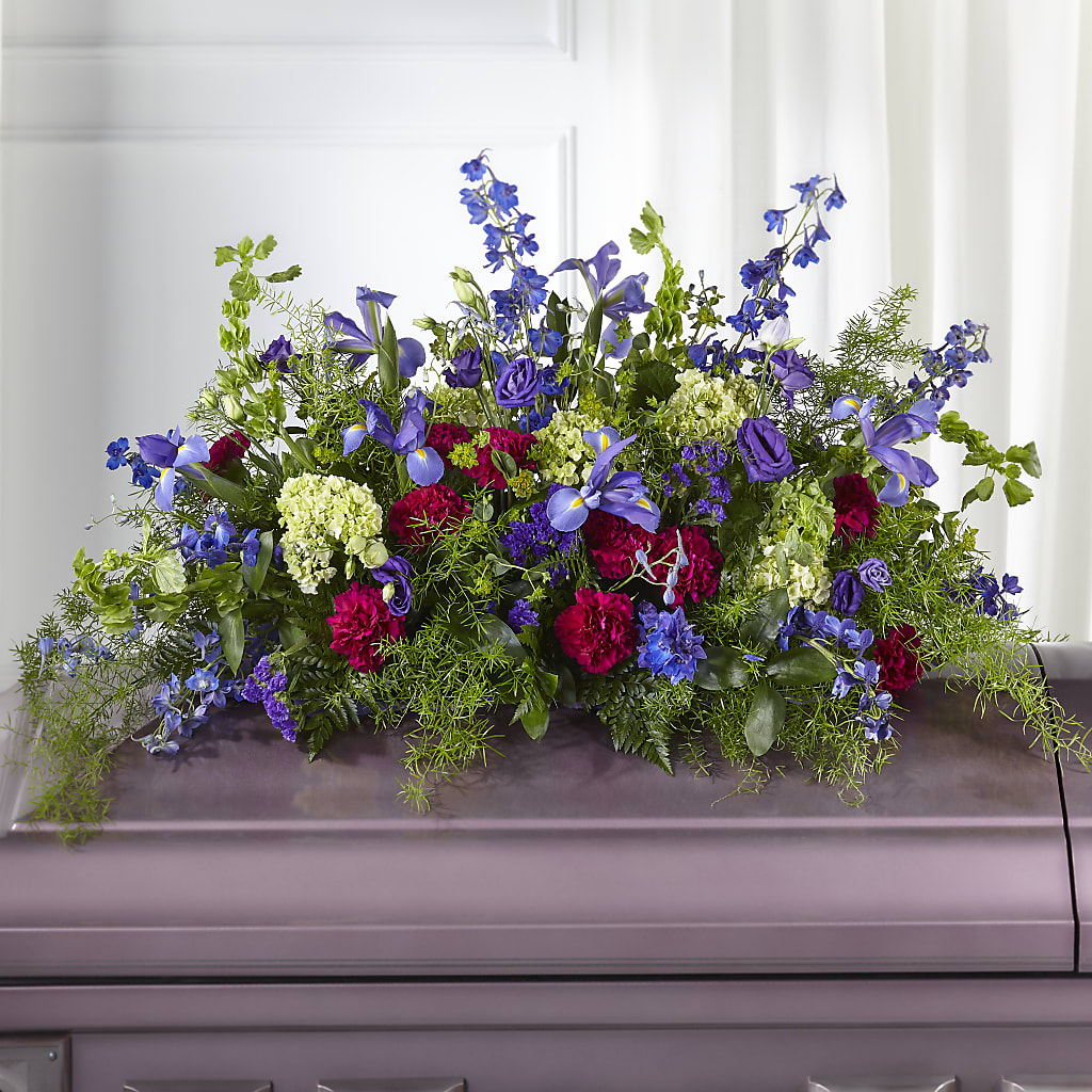 Always Treasured Casket Spray – Flowers By Louise, Wasilla AK