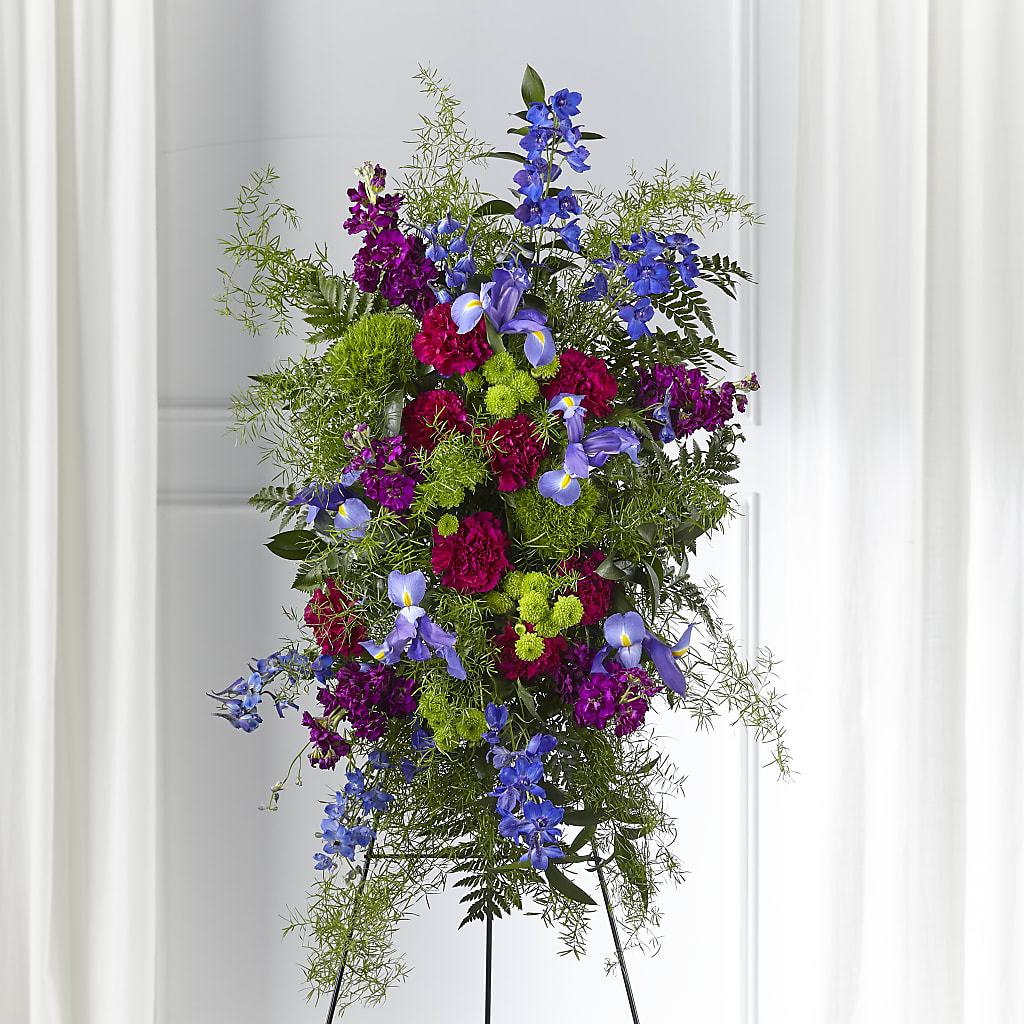 Heavenly Skies Standing Spray – Flowers By Louise, Wasilla AK