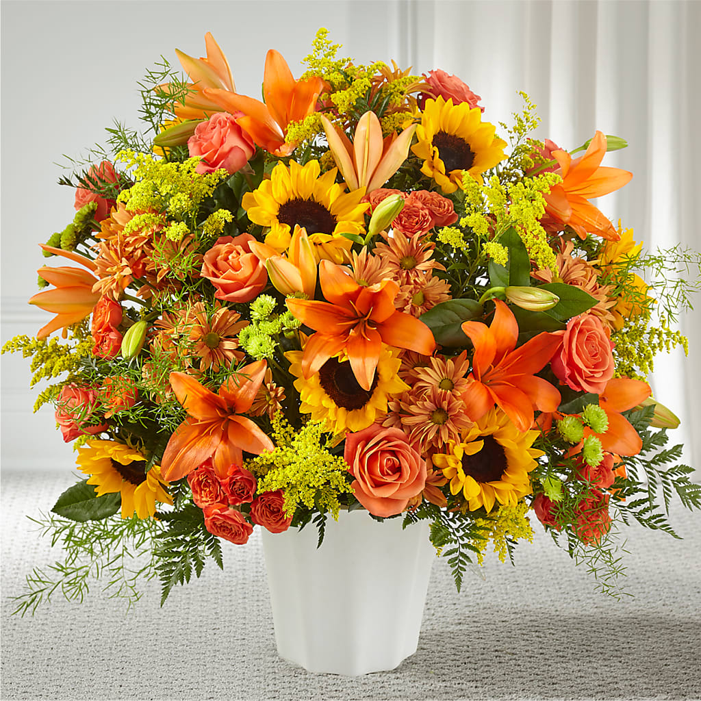 Harvest Thoughts Floor Basket – Flowers By Louise, Wasilla AK