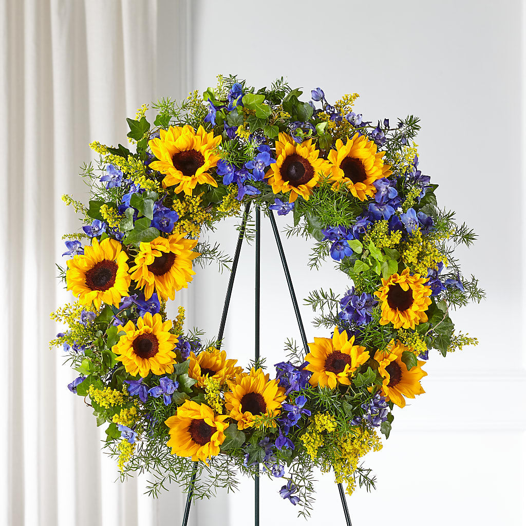 Bright Rays Wreath – Flowers By Louise, Wasilla AK