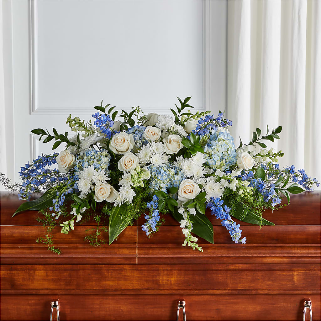Timeless Essence Casket Spray – Flowers By Louise, Wasilla AK