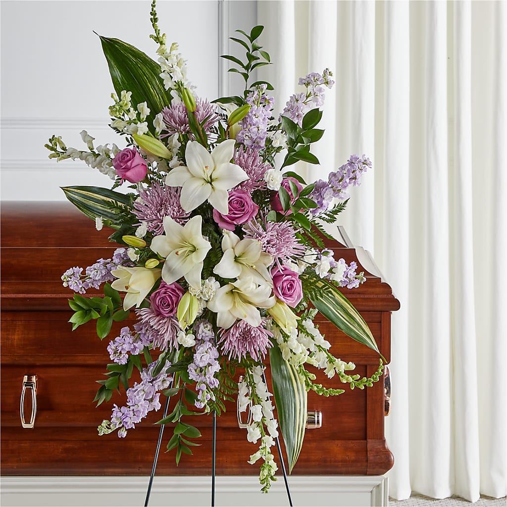 Grateful Hearts Standing Spray – Flowers By Louise, Wasilla AK