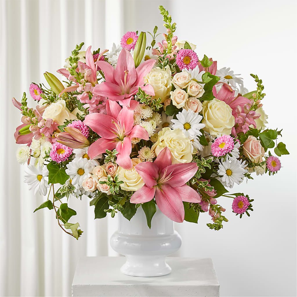 Empathetic Blooms Urn Arrangement – Flowers By Louise, Wasilla AK