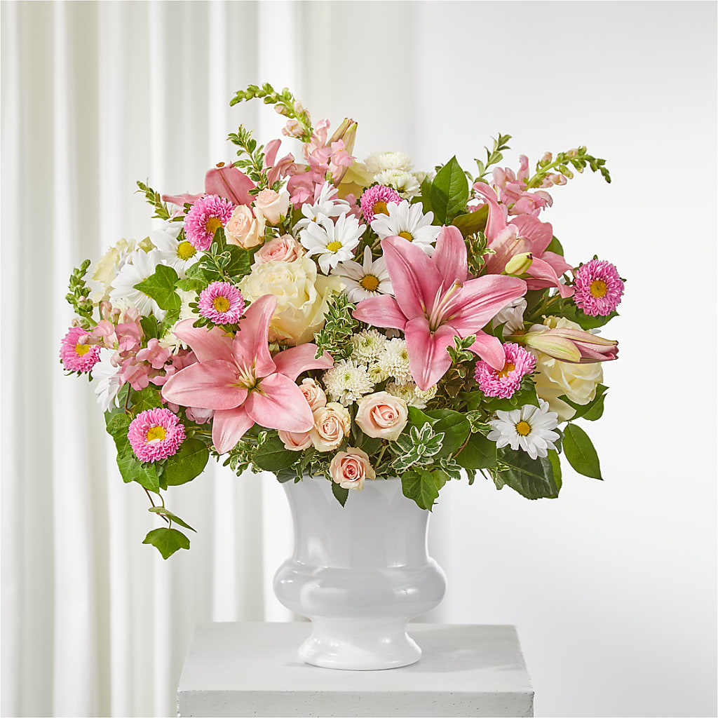 Empathetic Blooms Urn Arrangement – Flowers By Louise, Wasilla AK