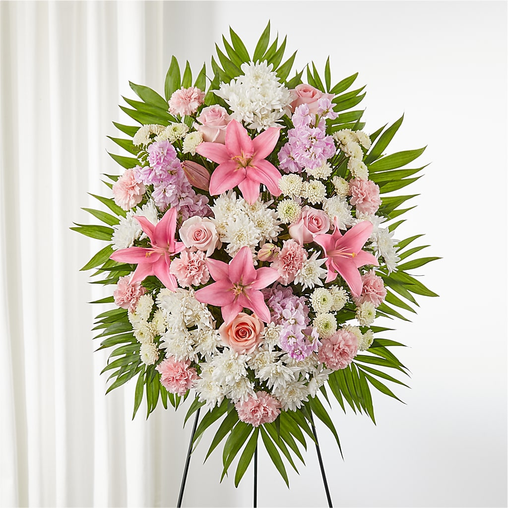 Offering Solace Standing Spray – Flowers By Louise, Wasilla AK