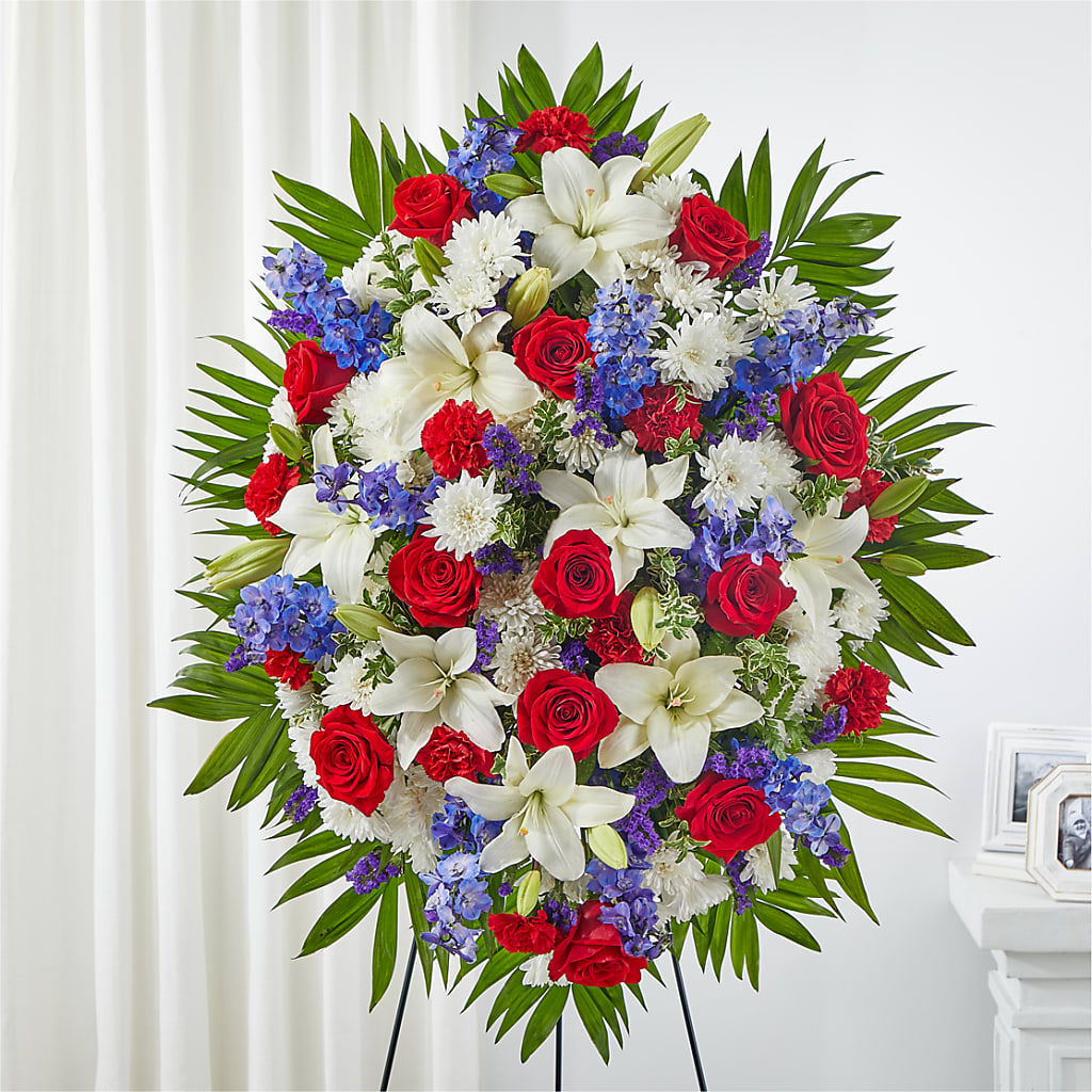 Cherished Service Standing Spray – Flowers By Louise, Wasilla AK