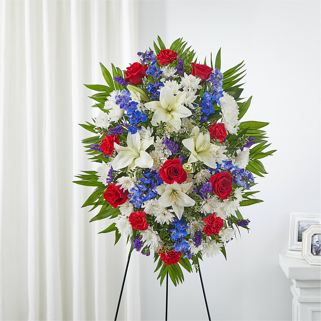 Cherished Service Standing Spray – Flowers By Louise, Wasilla AK