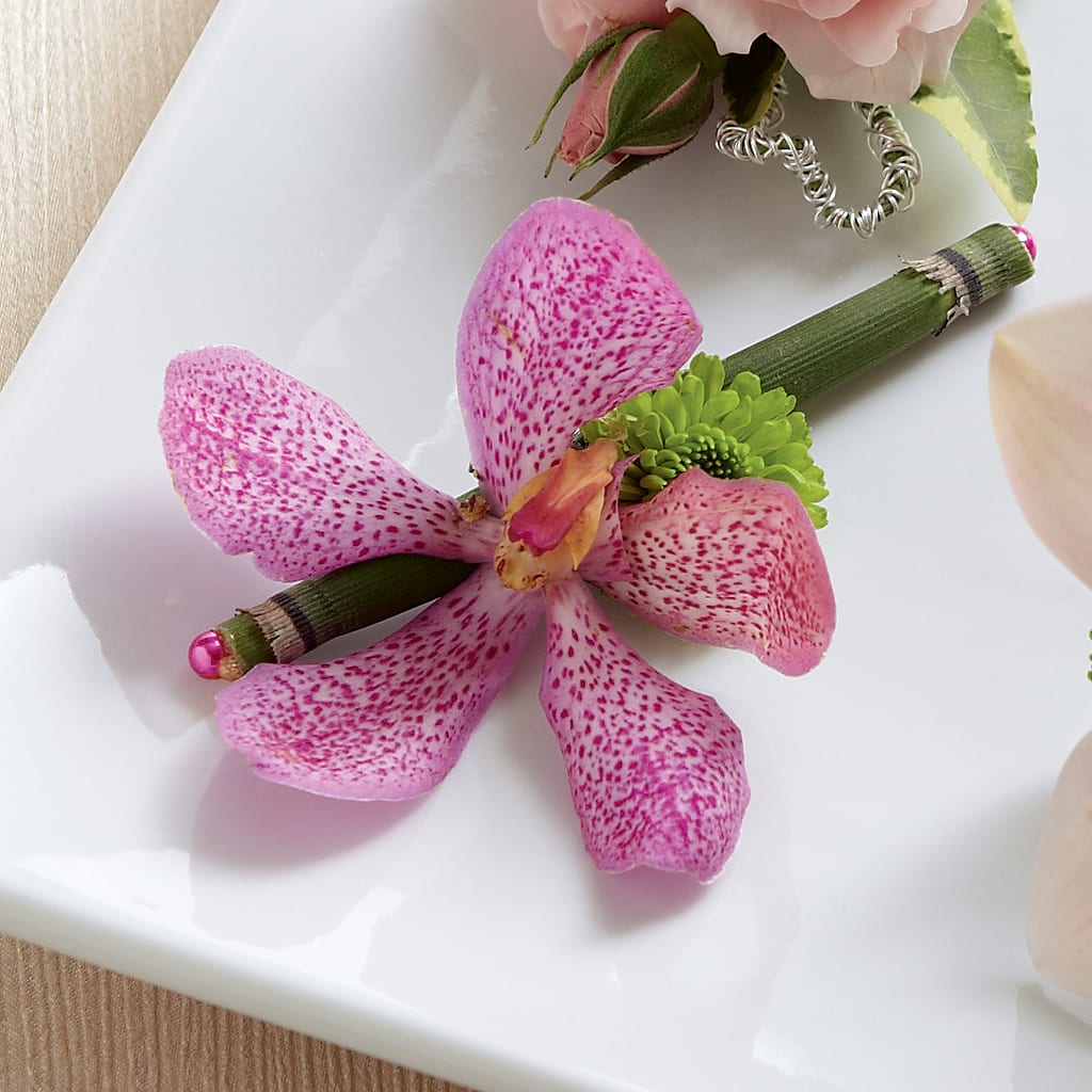 Pink Mokara Boutonniere – Flowers By Louise, Wasilla AK
