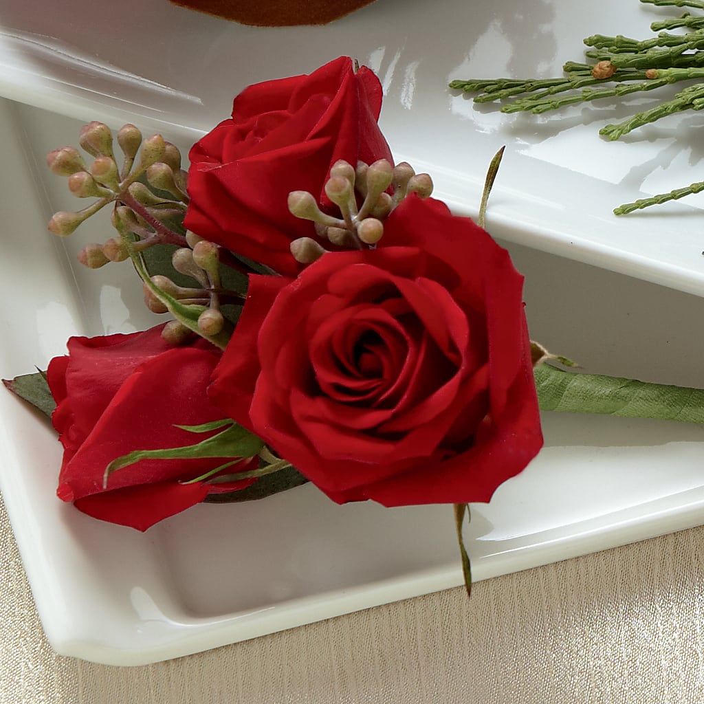 Red Spray Rose Boutonniere – Flowers By Louise, Wasilla AK