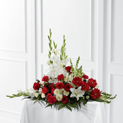 Crimson & White Arrangement –  Flowers By Louise, Wasilla AK