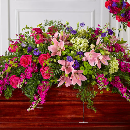 Radiant Tribute Casket Spray –  Flowers By Louise, Wasilla AK