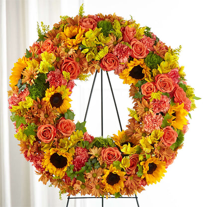Autumnal Memories Wreath (Standard) –  Flowers By Louise, Wasilla AK