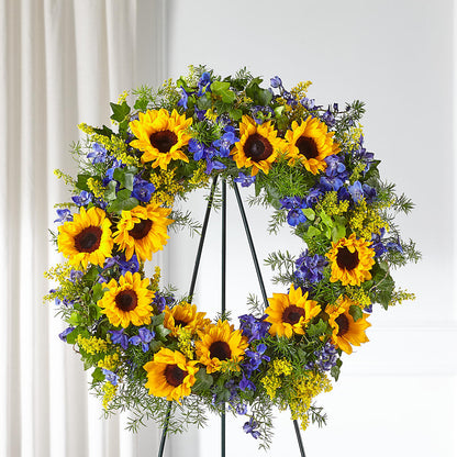 Bright Rays Wreath –  Flowers By Louise, Wasilla AK