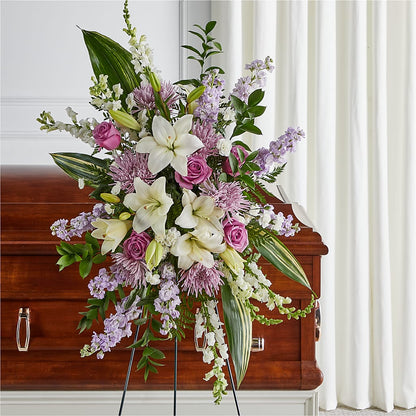 Grateful Hearts Standing Spray –  Flowers By Louise, Wasilla AK
