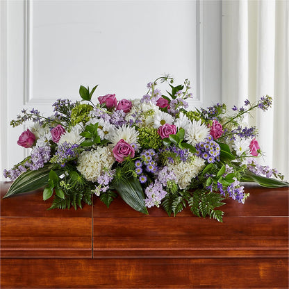 Meadows of Serenity Casket Spray –  Flowers By Louise, Wasilla AK