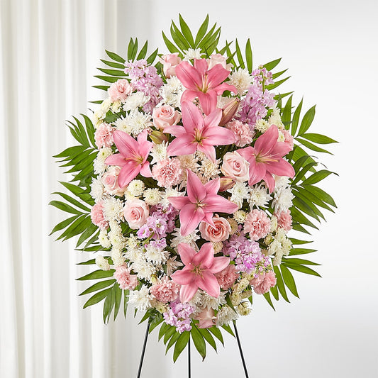 Offering Solace Standing Spray –  Flowers By Louise, Wasilla AK