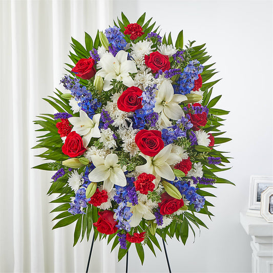 Cherished Service Standing Spray –  Flowers By Louise, Wasilla AK