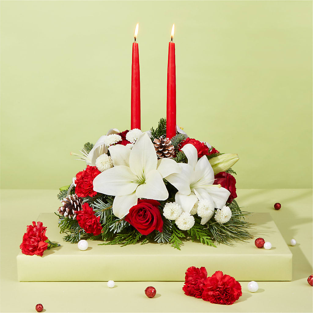 Seasonal Festivities Centerpiece –  Flowers By Louise, Wasilla AK