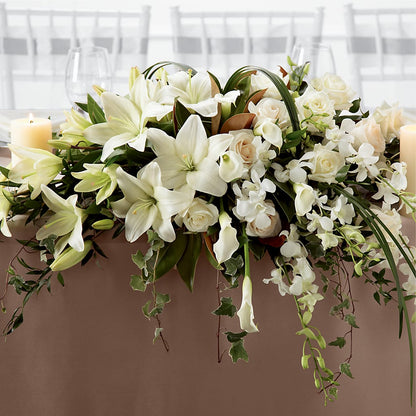 White Linen Arrangement –  Flowers By Louise, Wasilla AK