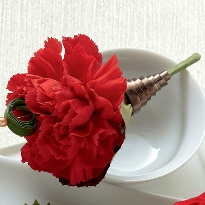 Red Carnation Boutonniere –  Flowers By Louise, Wasilla AK